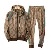 ensemble Trainingsanzug gucci sweat pantalon gg brown hoodie